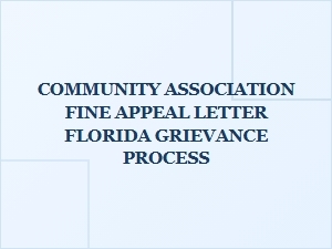 Florida Fine Appeal Letter for Community Associations