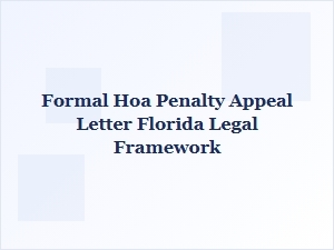 Florida Hoa Penalty Appeal Letter Guide