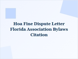 Florida Hoa Fine Appeal Letter Template