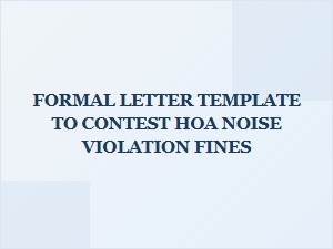 Hoa Noise Fine Contest Letter Templates
