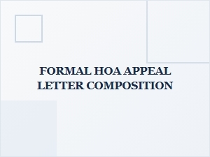 Hoa Appeal Letter Composition Checklist