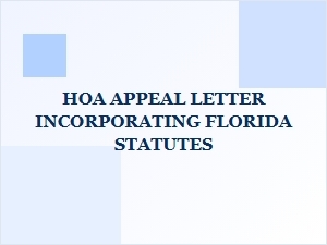 Florida Hoa Appeal Letter Checklist