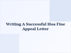 How to Appeal an Hoa Fine