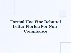 Responding to a Florida Hoa Non-Compliance Fine
