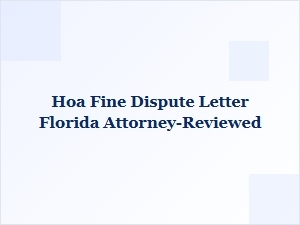 Florida Hoa Fine Dispute Letter