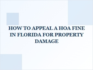 Appeal a Florida Hoa Damage Fine Letter
