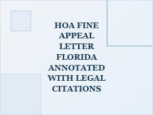 Florida Hoa Fine Appeal Letter Guide