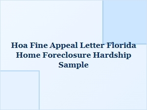 Florida Hoa Fine Appeal Letter Template