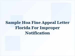 Florida Hoa Fine Appeal Letter Guide