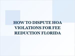 Strategies to Reduce Hoa Fees in Florida