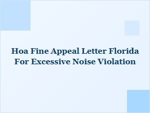 Appeal a Florida Hoa Excessive Noise Violation Fine