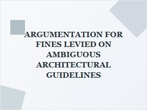 Understanding Fines for Ambiguous Architectural Rules