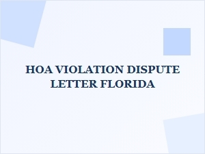 Florida Hoa Violation Appeal Letter