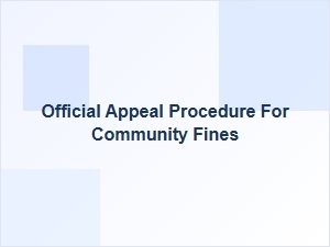 How to Appeal a Community Fine